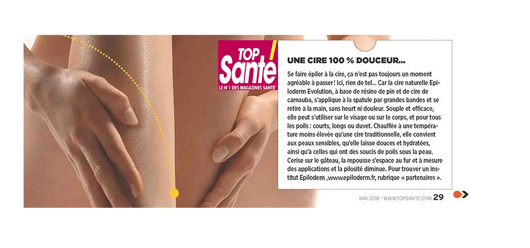 NEWS / SEEN IN TOP SANTE MAGAZINE / MAY 2018